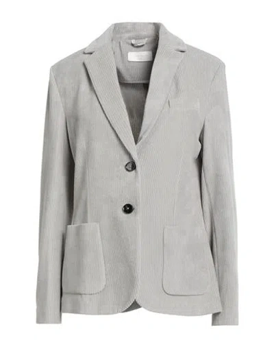 Circolo 1901 Woman Blazer Grey Size 10 Cotton, Polyester