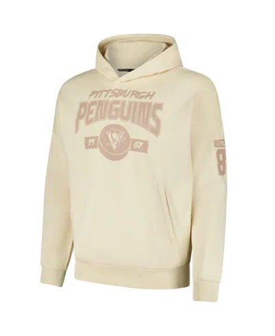 Levelwear Men's Sidney Crosby Khaki Pittsburgh Penguins Oversized Contact Name Number Pullover Hoodie In Neutral