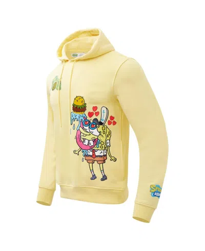 Freeze Max Men's Yellow Spongebob Squarepants Krabby Patty Pullover Hoodie In Yellow