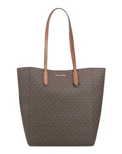 Michael Michael Kors Woman Shoulder Bag Dark Brown Size - Pvc - Polyvinyl Chloride, Polyester, Cotto
