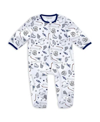 Wear By Erin Andrews Baby Boys And Girls Tampa Bay Lightning Sleep And Play Sleeper With Bib Set In Blue