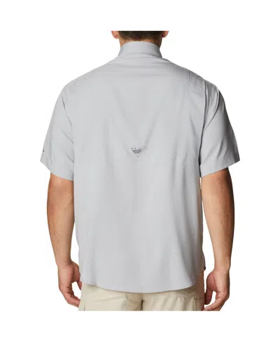 Columbia Gray Georgia Bulldogs Pfg Tamiami Omni-shade Button-down Shirt In Gray