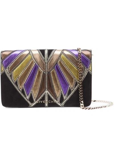 Givenchy Pandora Wings Chain Wallet, Black/multi