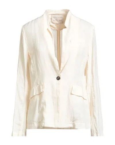 Alessia Santi Woman Blazer Ivory Size 10 Linen