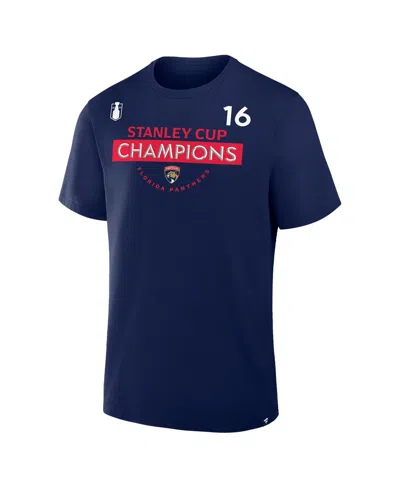 Fanatics Men's Aleksander Barkov Navy Florida Panthers 2025 Stanley Cup Champions Authentic Pro Name Number T In Blue