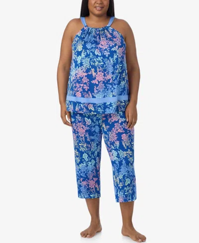 Ellen Tracy Plus Size Sleeveless Cropped Pajama Set