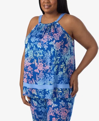 Ellen Tracy Plus Size Sleeveless Cropped Pajama Set