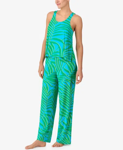 Sanctuary Women's Sleeveless Knit Long Flowy Pajama Set With Pockets