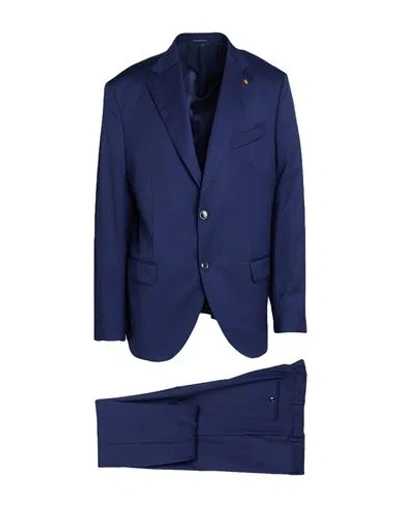 Sartoria Latorre Wool Suit With Two Buttons In Blue