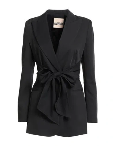 Aniye By Woman Blazer Black Size 4 Polyester, Elastane