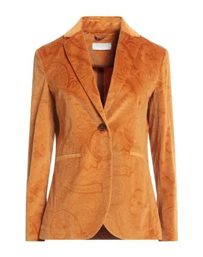 Circolo 1901 Woman Blazer Camel Size 10 Cotton, Elastane