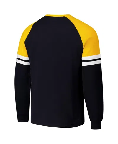 Mitchell & Ness Men's Black Pittsburgh Penguins Thermal Henley Long Sleeve T-shirt In Black