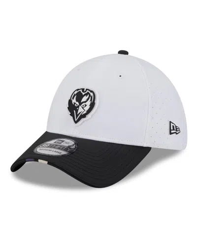 New Era Men's White/black Baltimore Ravens 2025 Nfl Training Camp 39thirty Flex Hat