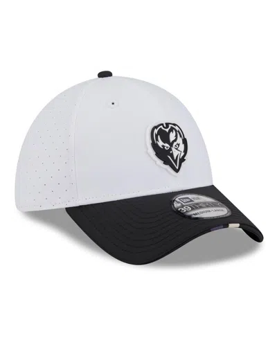 New Era Men's White/black Baltimore Ravens 2025 Nfl Training Camp 39thirty Flex Hat
