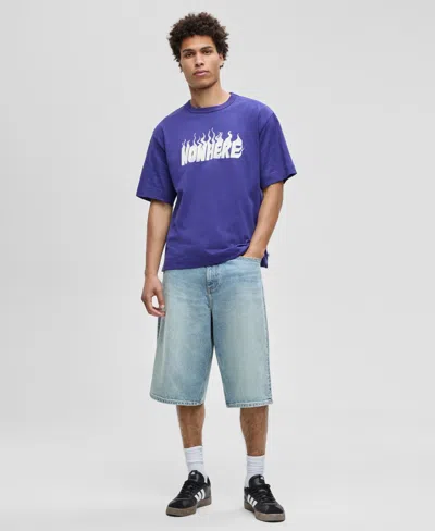 Mode Of One Men's Nowhere Relaxed-fit Graphic T-shirt, Macy's Exclusive In Blue