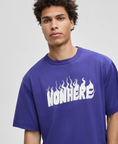 Mode Of One Men's Nowhere Relaxed-fit Graphic T-shirt, Macy's Exclusive In Blue