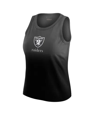 Wear By Erin Andrews Women's X Gracie Hunt Black Las Vegas Raiders Ombre Tank Top