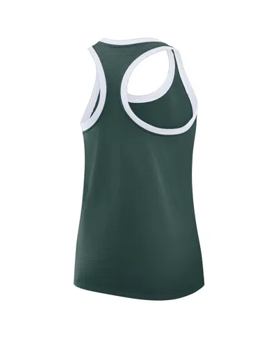Nike Women'sâ Green Michigan State Spartans Primetime Racerback Tri-blend Tank Top In Green
