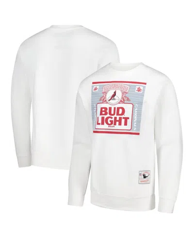 Mitchell & Ness X Bud Light White Atlanta Falcons The Crest Pullover Sweatshirt In White