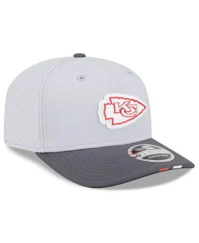 New Era Men's Gray/graphite Kansas City Chiefs 2025 Nfl Training Camp 9seventy Adjustable Hat