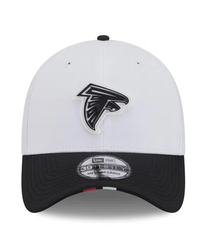 New Era Men's White/black Atlanta Falcons 2025 Nfl Training Camp 39thirty Flex Hat