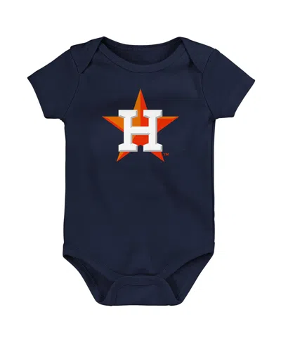 Outerstuff Baby Boys And Girls 3-piece Houston Astros Slide Home Bodysuit Set In Pink