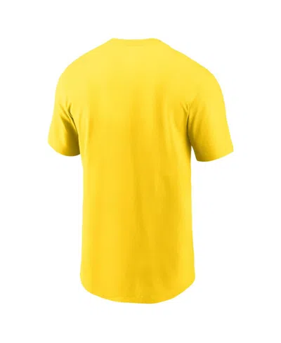 Nike Men's Gold Los Angeles Rams Primetime Helmet Essential T-shirt In Yellow