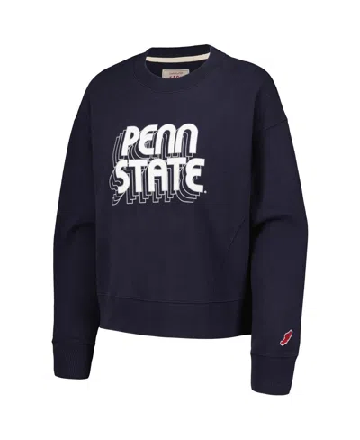 League Collegiate Wear Women's Navy Penn State Nittany Lions Boxy Pullover Sweatshirt