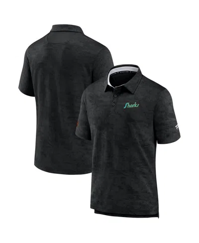 Fanatics Men's Black San Jose Sharks Special Edition 2.0 Authentic Pro Polo Shirt In Gray