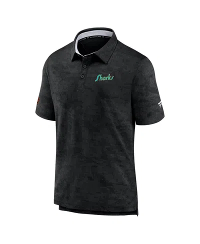 Fanatics Men's Black San Jose Sharks Special Edition 2.0 Authentic Pro Polo Shirt In Gray