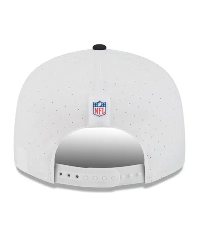 New Era Men's White/navy Houston Texans 2025 Nfl Training Camp Split Panel 9fifty Snapback Hat