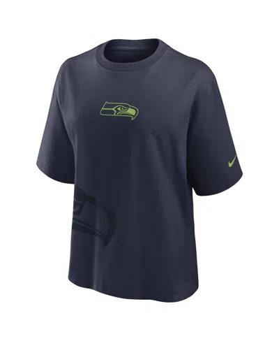 Nike Women's College Navy Seattle Seahawks Boxy T-shirt