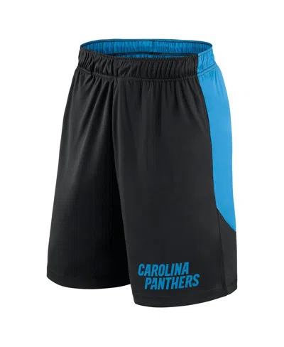 Fanatics Men's Black/blue Carolina Panthers Launch Shorts In Multi