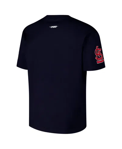 Pro Standard Men's Navy St. Louis Cardinals Turn It Up Dropped Shoulder T-shirt In Black