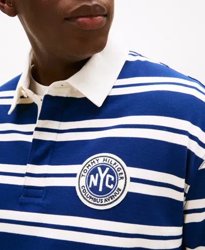 Tommy Hilfiger Authentic Striped Rugby Top In Blue