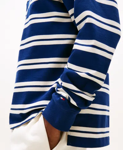 Tommy Hilfiger Authentic Striped Rugby Top In Blue