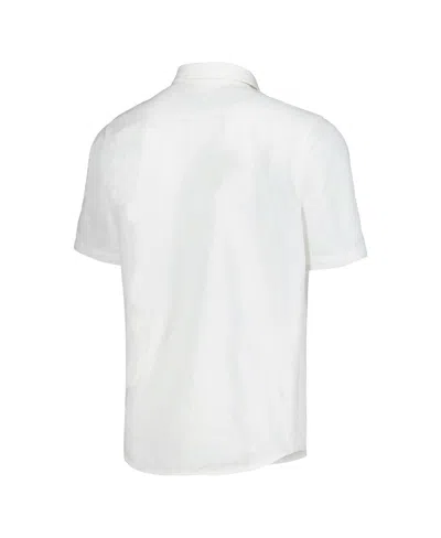 Tommy Bahama Men's White Ucf Knights Coconut Point Palm Vista Islandzone Camp Button-up Shirt In White