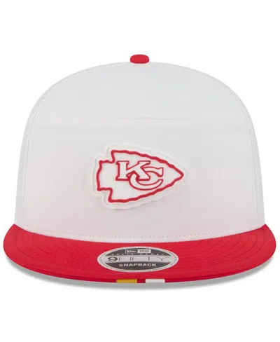 New Era Men's White/red Kansas City Chiefs 2025 Nfl Training Camp Split Panel 9fifty Snapback Hat