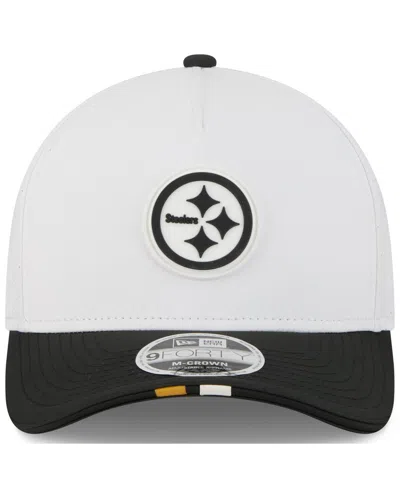 New Era Big Boys And Girls White/black Pittsburgh Steelers 2025 Nfl Training Camp A-frame 9forty Adjustable  In White