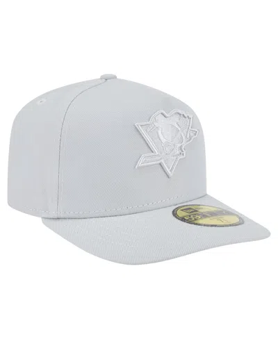 New Era Men's Gray Pittsburgh Penguins Color Pack A-frame 59fifty Fitted Hat