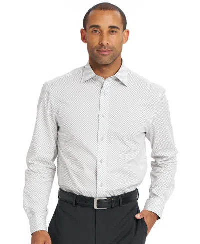 Nick Graham Men's Four-leaf Clover Dress Shirt In White