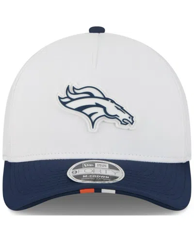 New Era Big Boys And Girls White/navy Denver Broncos 2025 Nfl Training Camp A-frame 9forty Adjustable Hat In White