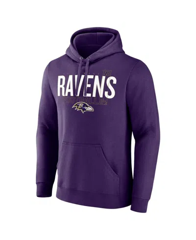 Fanatics Men's Purple Baltimore Ravens Pylon Outline Pullover Hoodie In Purple