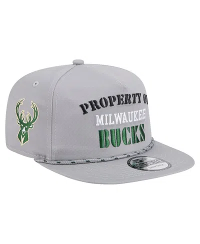 New Era Men's Gray Milwaukee Bucks Throwback Property Of Golfer Snapback Hat