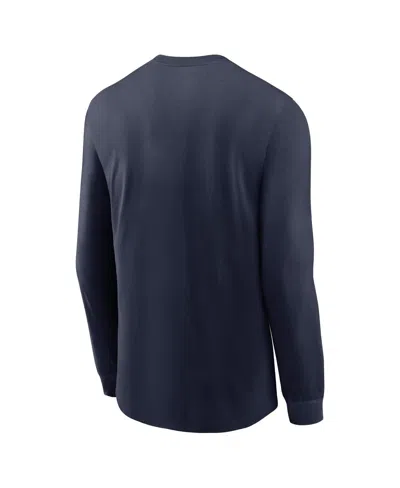 Jordan Men's Michigan Sideline  Brand Dri-fit College Long-sleeve T-shirt In Blue