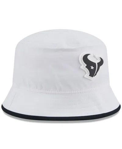 New Era Men's White Houston Texans 2025 Nfl Training Camp Stretch Bucket Hat