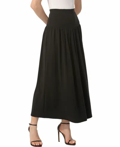 Kimi & Kai Tiered Maxi Skirt In Black