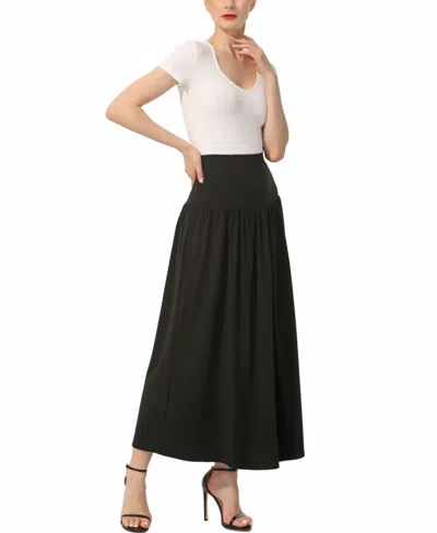 Kimi & Kai Tiered Maxi Skirt In Black