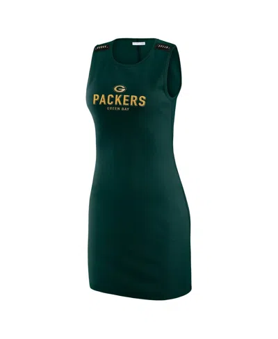 Wear By Erin Andrews Women's X Gracie Hunt Green Bay Packers Ribbed Tank Dress