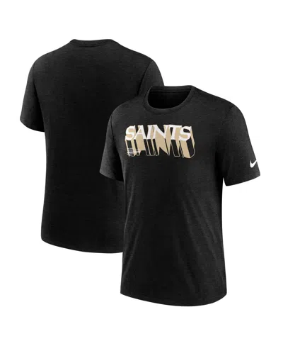 Nike New Orleans Saints Long Pass  Men's Nfl T-shirt In Black